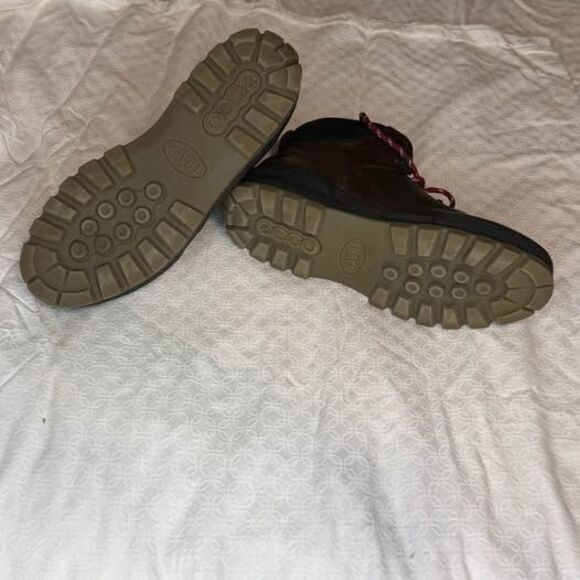 ECCO Brown Leather Hiking Boots Red Laces Size 13 / 47 main image 8